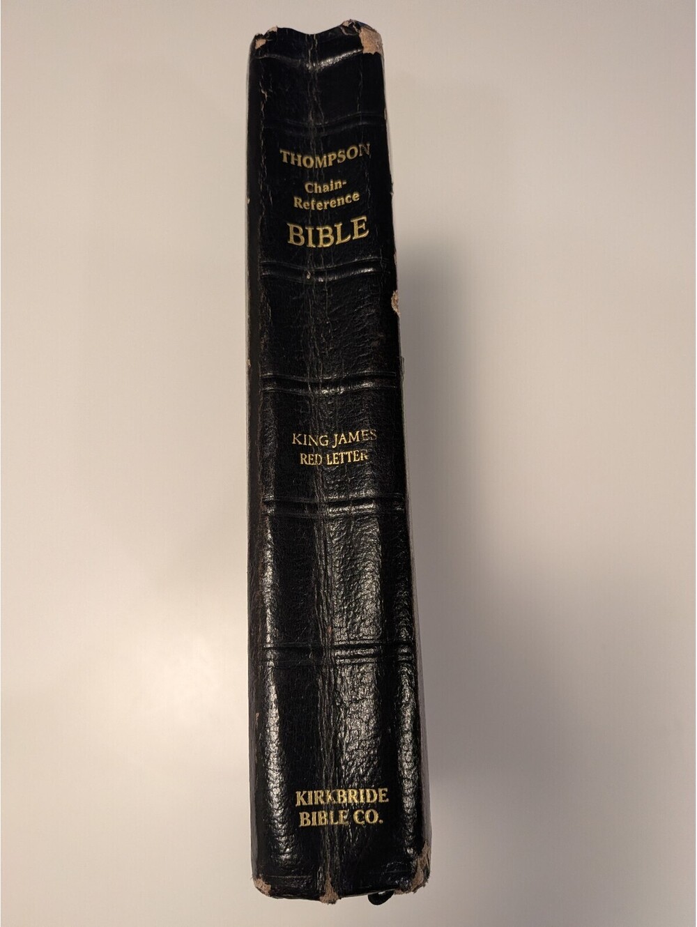 Chain Reference Bible Thompson 1988 King James Red Letter Leather Bible *READ